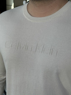 Sueter Calvin Klein Tricot com Logo Frontal Masculino