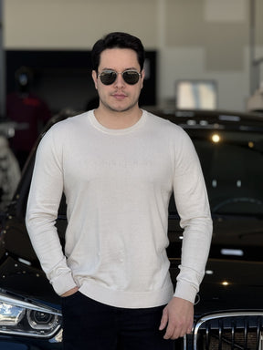 Sueter Calvin Klein Tricot com Logo Frontal Masculino